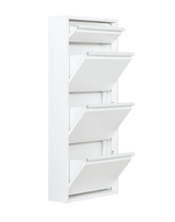 Dylan White Metal 4 Doors Shoe Cabinet - Ornate Home