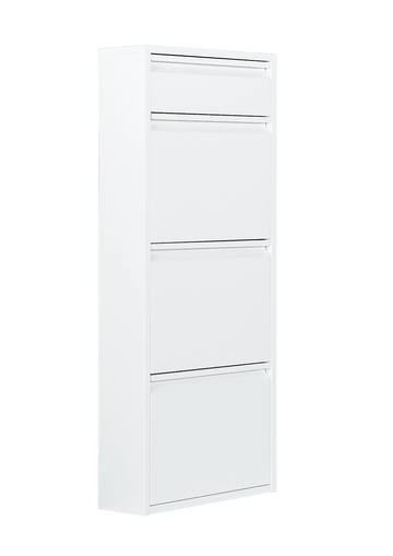 Dylan White Metal 4 Doors Shoe Cabinet - Ornate Home
