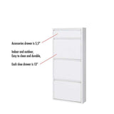 Dylan White Metal 4 Doors Shoe Cabinet - Ornate Home