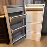 Dylan White Metal 4 Doors Shoe Cabinet - Ornate Home