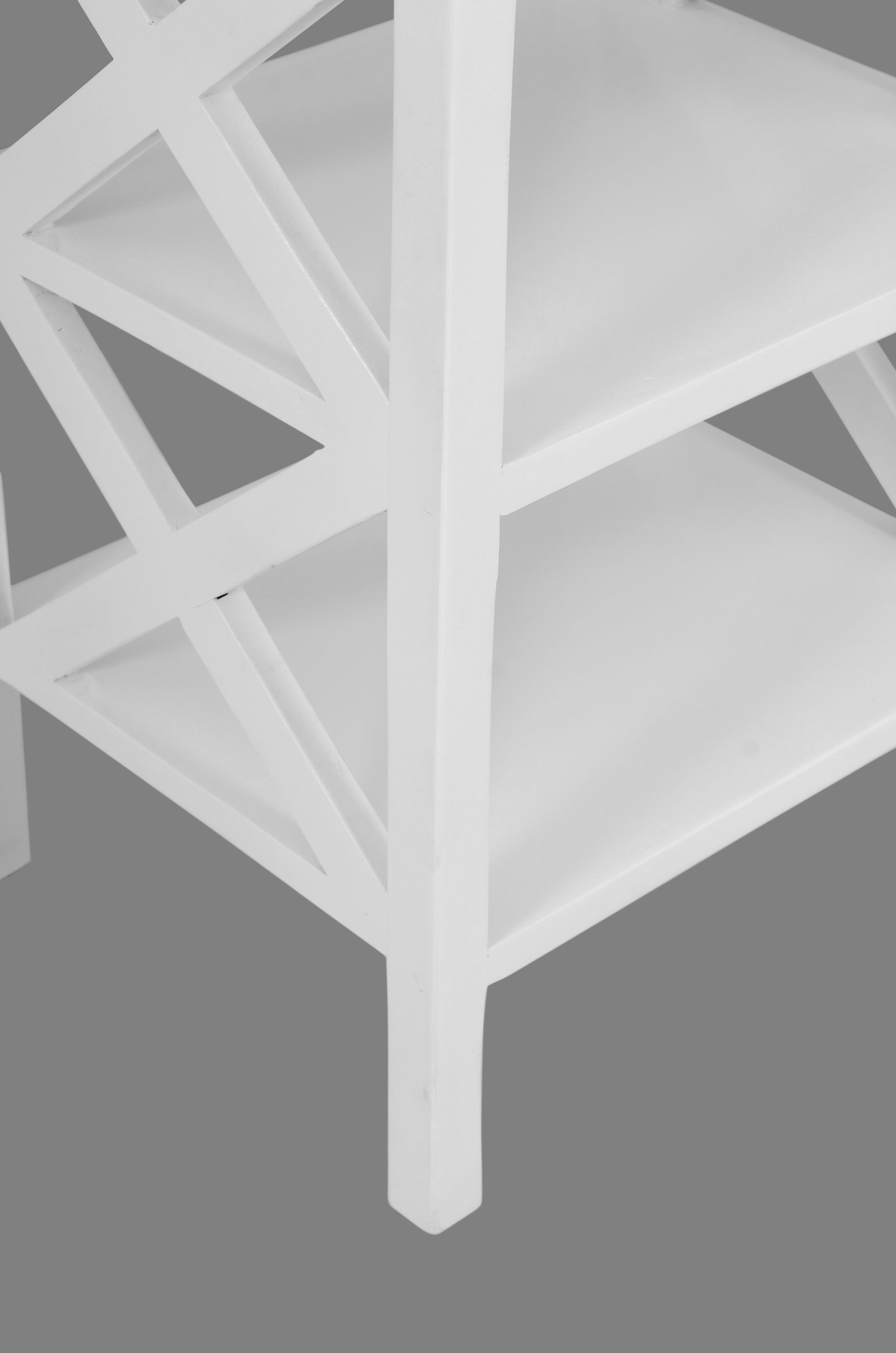 Dylan White X Side Accent Table - Ornate Home