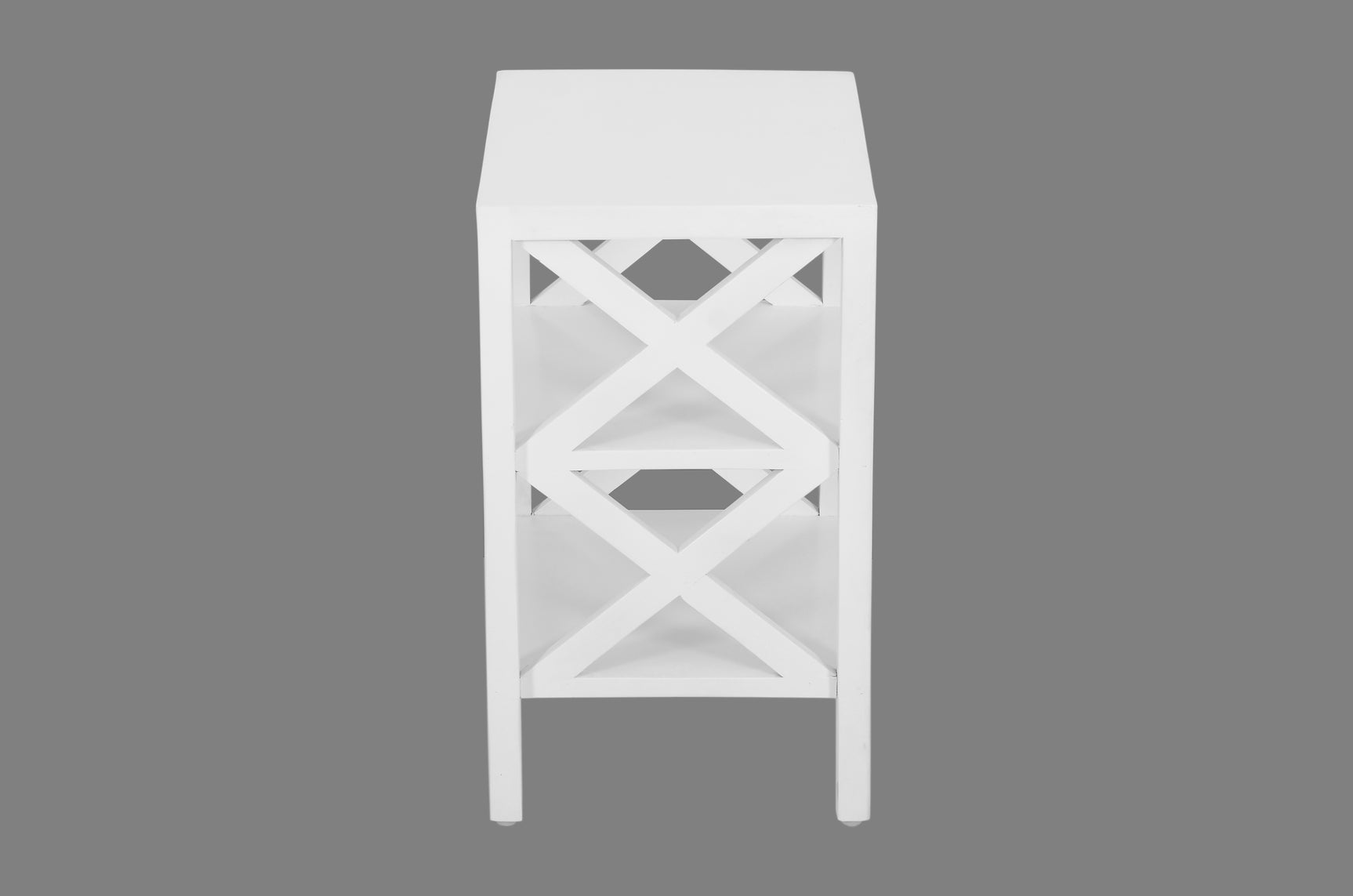 Dylan White X Side Accent Table - Ornate Home