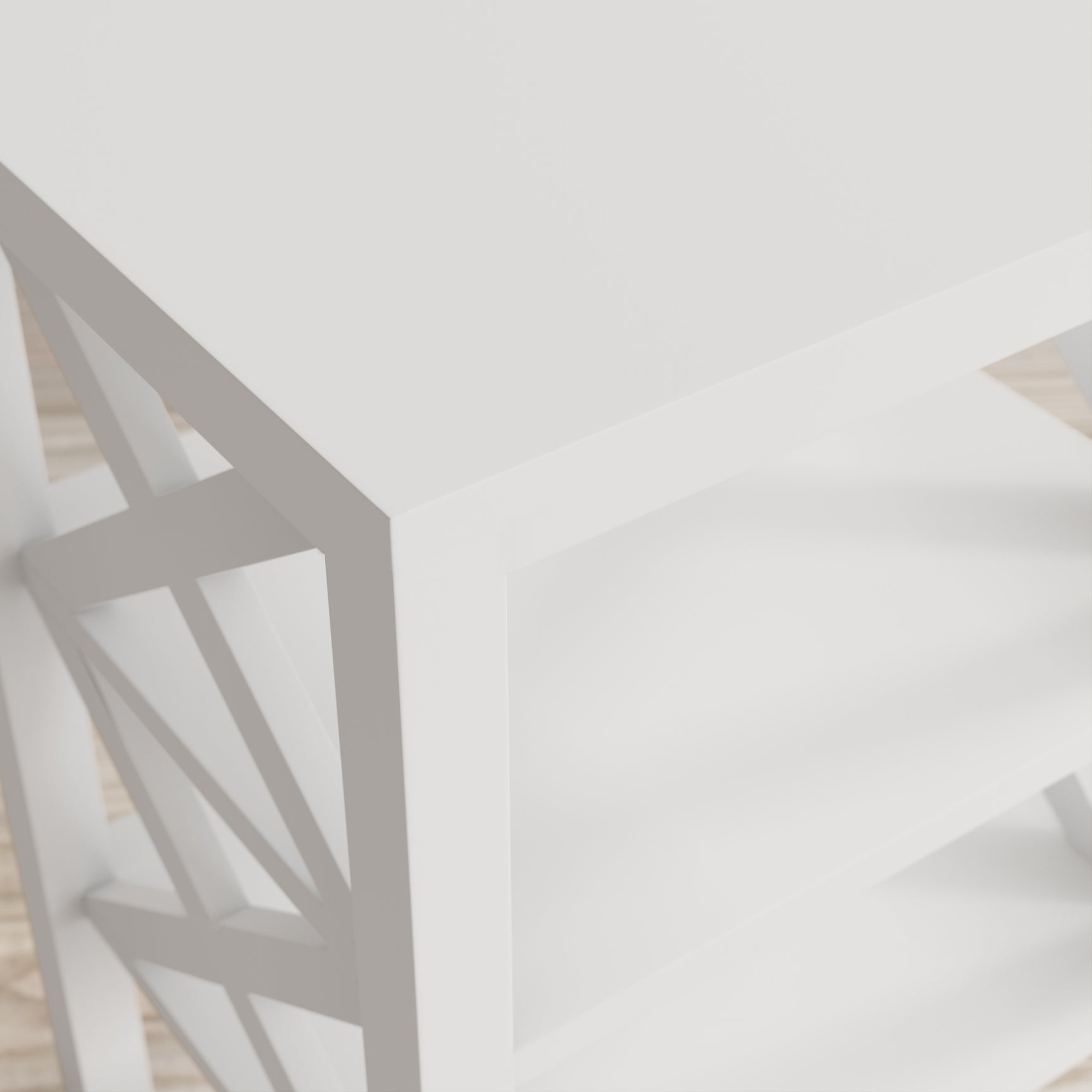 Dylan White X Side Accent Table - Ornate Home