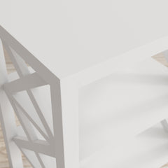 Dylan White X Side Accent Table - Ornate Home