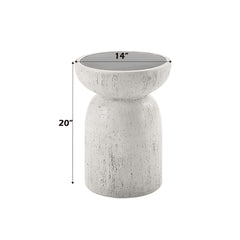 Dylana Natural Gray Accent Table - Ornate Home