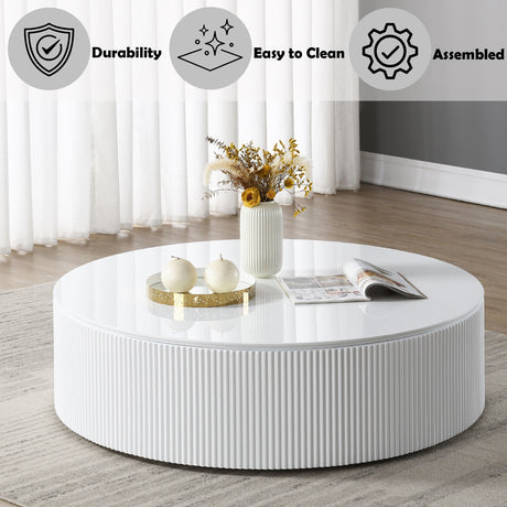 Dyllan White High Gloss Coffee Table - Ornate Home