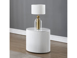 Dyllan White High Gloss End Table - Ornate Home