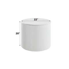 Dyllan White High Gloss End Table - Ornate Home