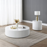 Dyllan White High Gloss End Table - Ornate Home