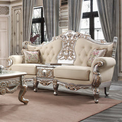 Dynasty Elite Silver/Gold Highlight Sofa / HD-S91633 - Ornate Home
