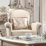 Dynasty Elite Silver/Gold Highlight Chair / HD-C91633 - Ornate Home