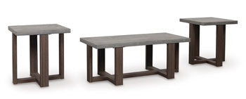 Dynnford Gray/Brown Occasional Table Set (Set of 3) (Online Special Price) - Ornate Home