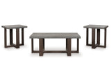 Dynnford Gray/Brown Occasional Table Set (Set of 3) - Ornate Home