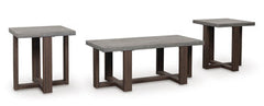 Dynnford Gray/Brown Occasional Table Set (Set of 3) - Ornate Home