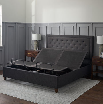 E255 Charcoal Queen Adjustable-Bed-Base - Ornate Home
