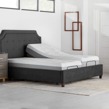 E455 Charcoal Queen Adjustable-Bed-Base - Ornate Home