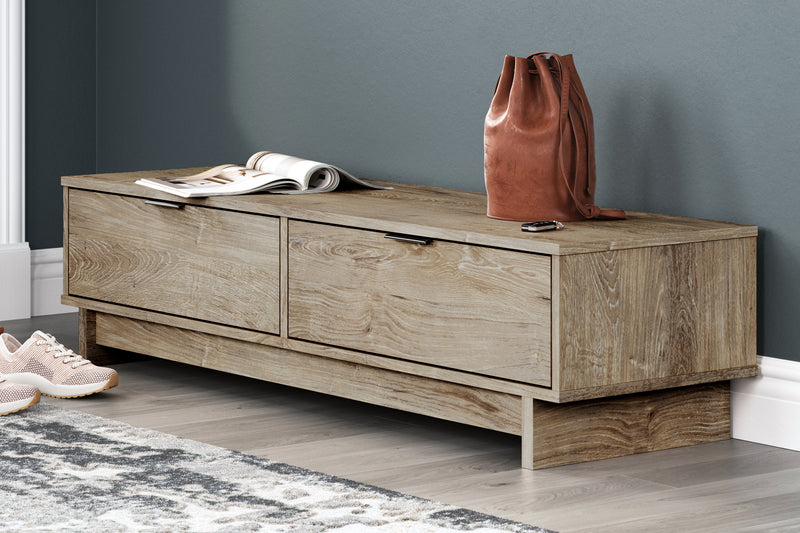Oliah Natural Storage Bench - Ornate Home