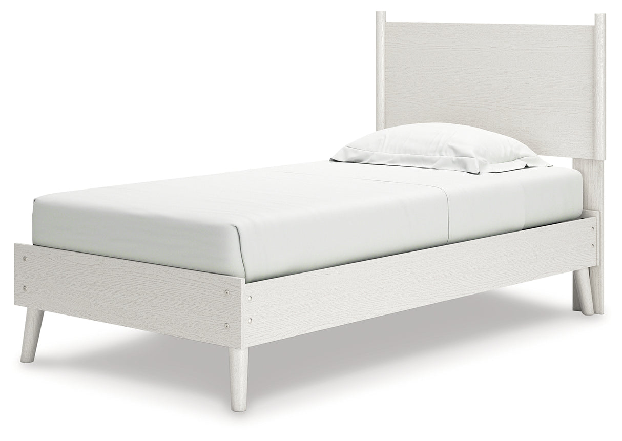 Aprilyn White Twin Panel Bed - Ornate Home