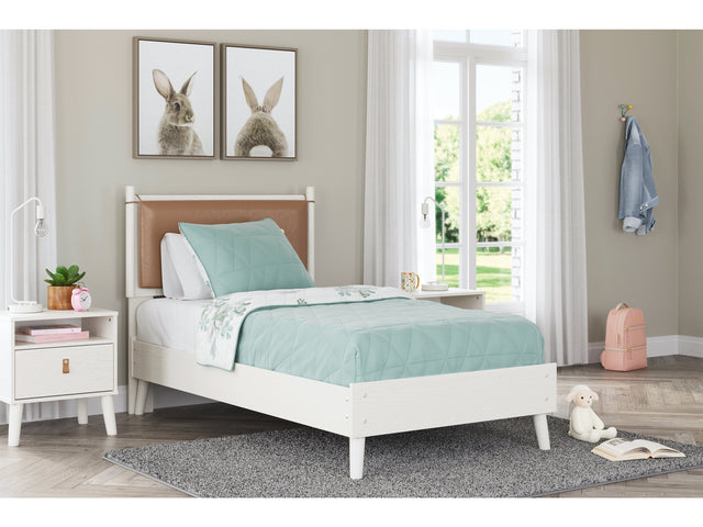 Aprilyn White Twin Panel Bed - Ornate Home