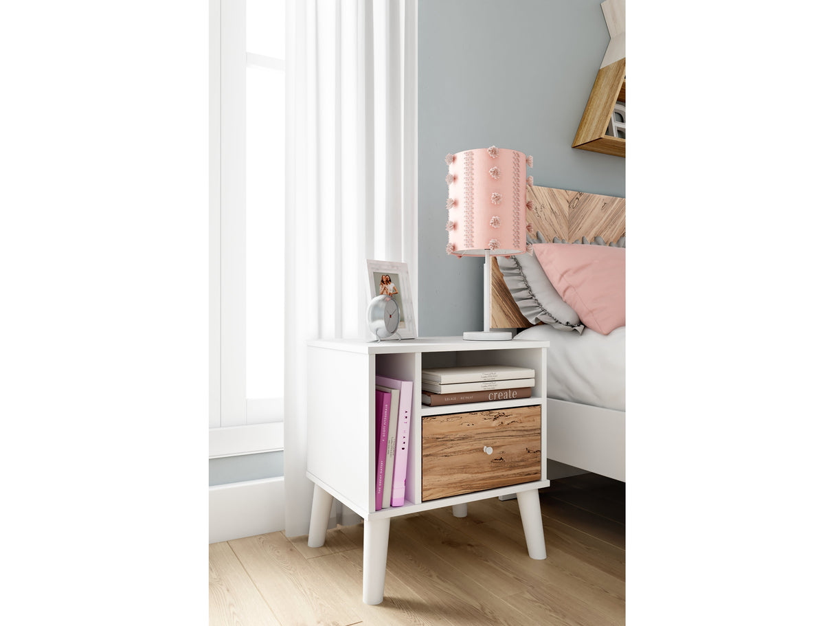 Piperton Two-tone Brown/White Nightstand - Ornate Home