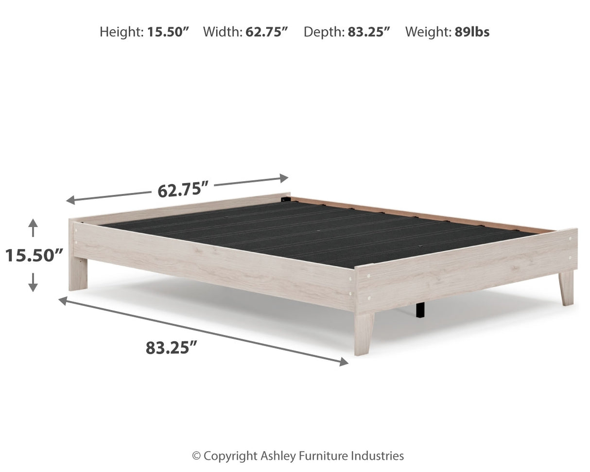 Socalle Natural Queen Panel Platform Bed with Dresser and Nightstand - Ornate Home