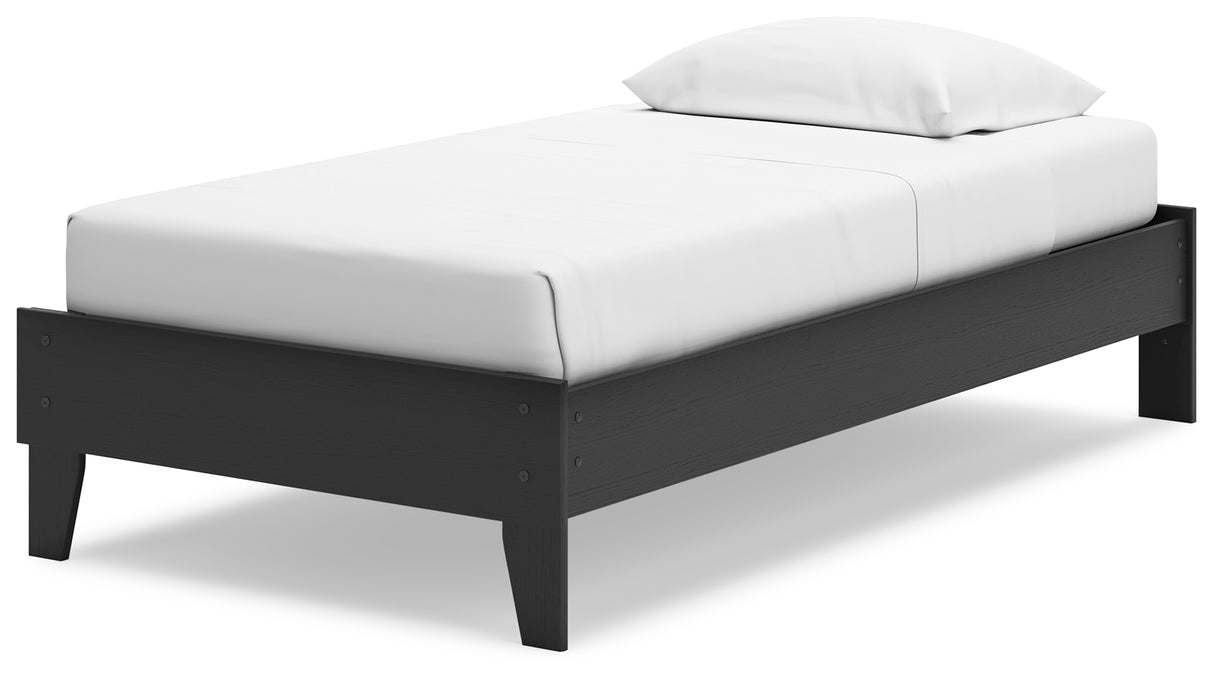 Socalle Black Twin Platform Bed - Ornate Home