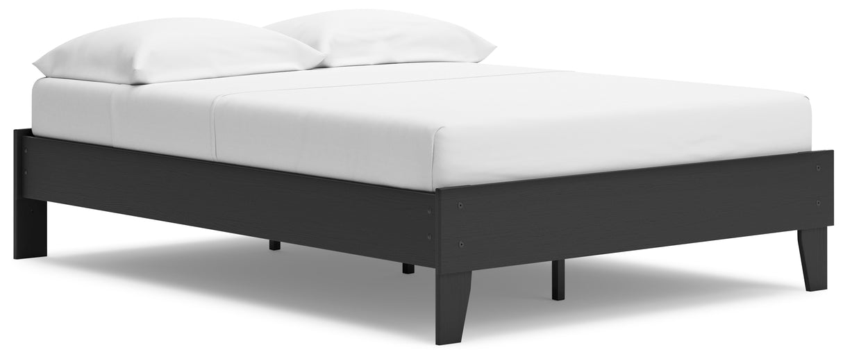 Socalle Black Full Platform Bed - Ornate Home