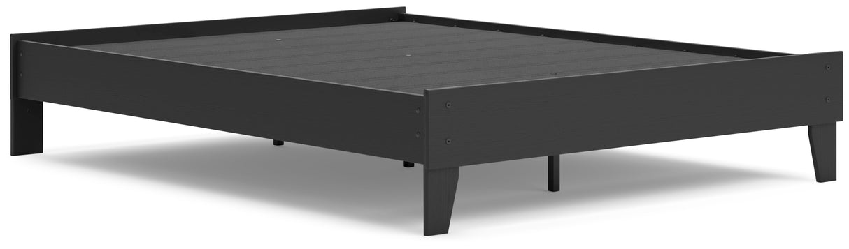 Socalle Black Queen Platform Bed - Ornate Home