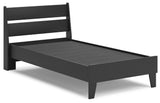 Socalle Black Twin Panel Platform Bed - Ornate Home