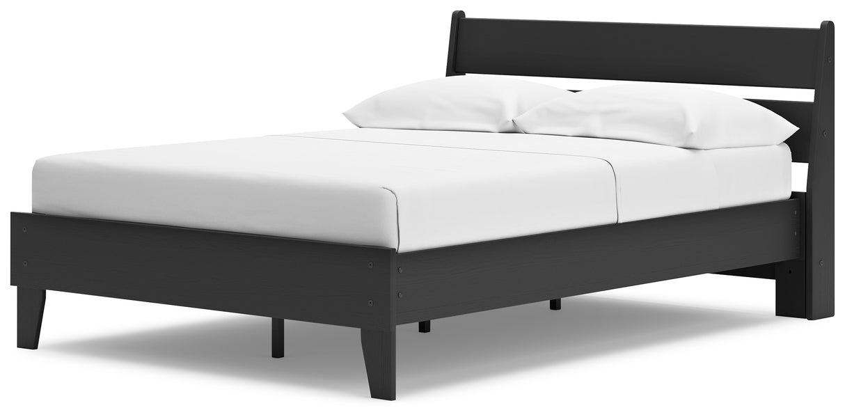 Socalle Black Full Panel Platform Bed - Ornate Home