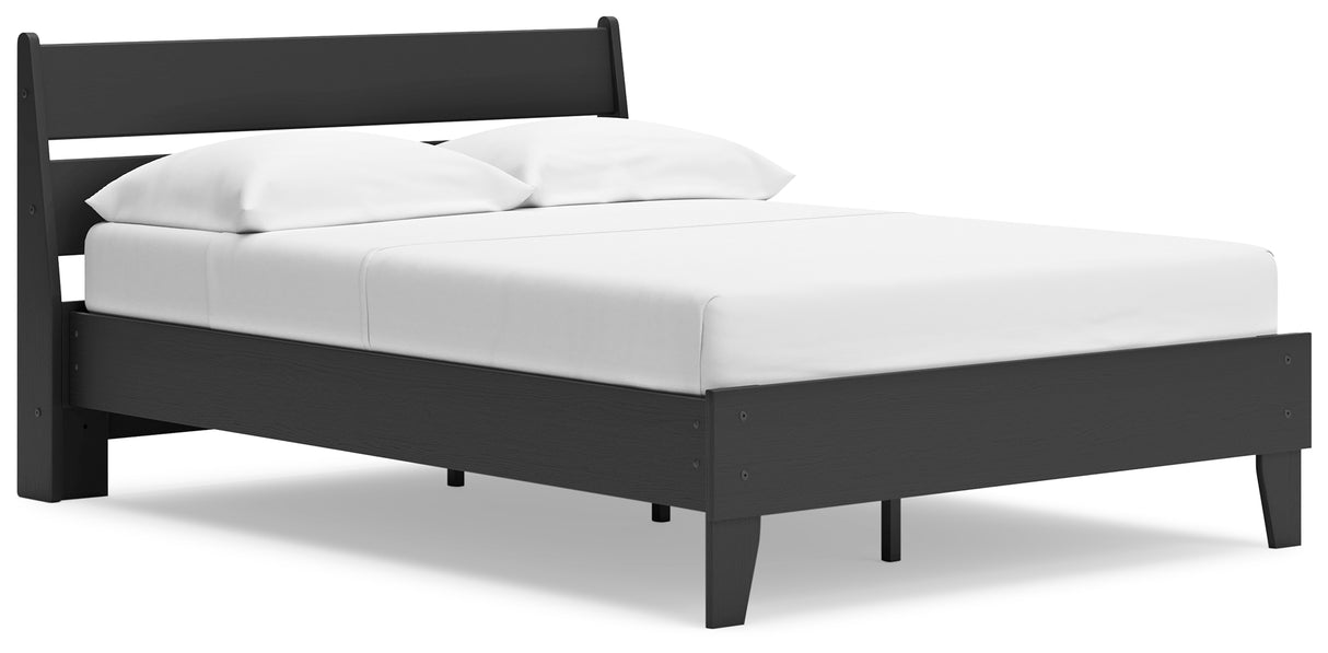 Socalle Black Full Panel Platform Bed - Ornate Home