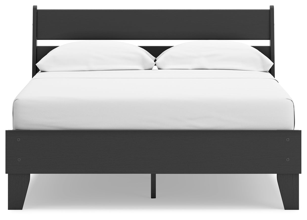 Socalle Black Full Panel Platform Bed - Ornate Home