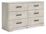 Shawburn Whitewash Six Drawer Dresser - Ornate Home