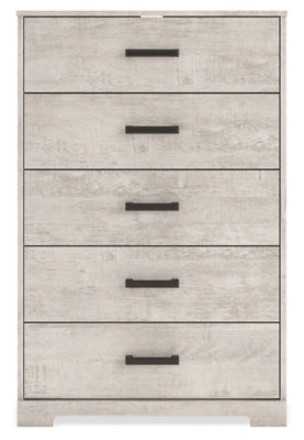 Shawburn Whitewash Five Drawer Chest - Ornate Home