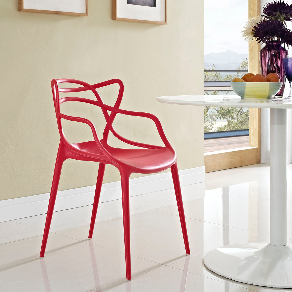 Entangled Red Dining Armchair