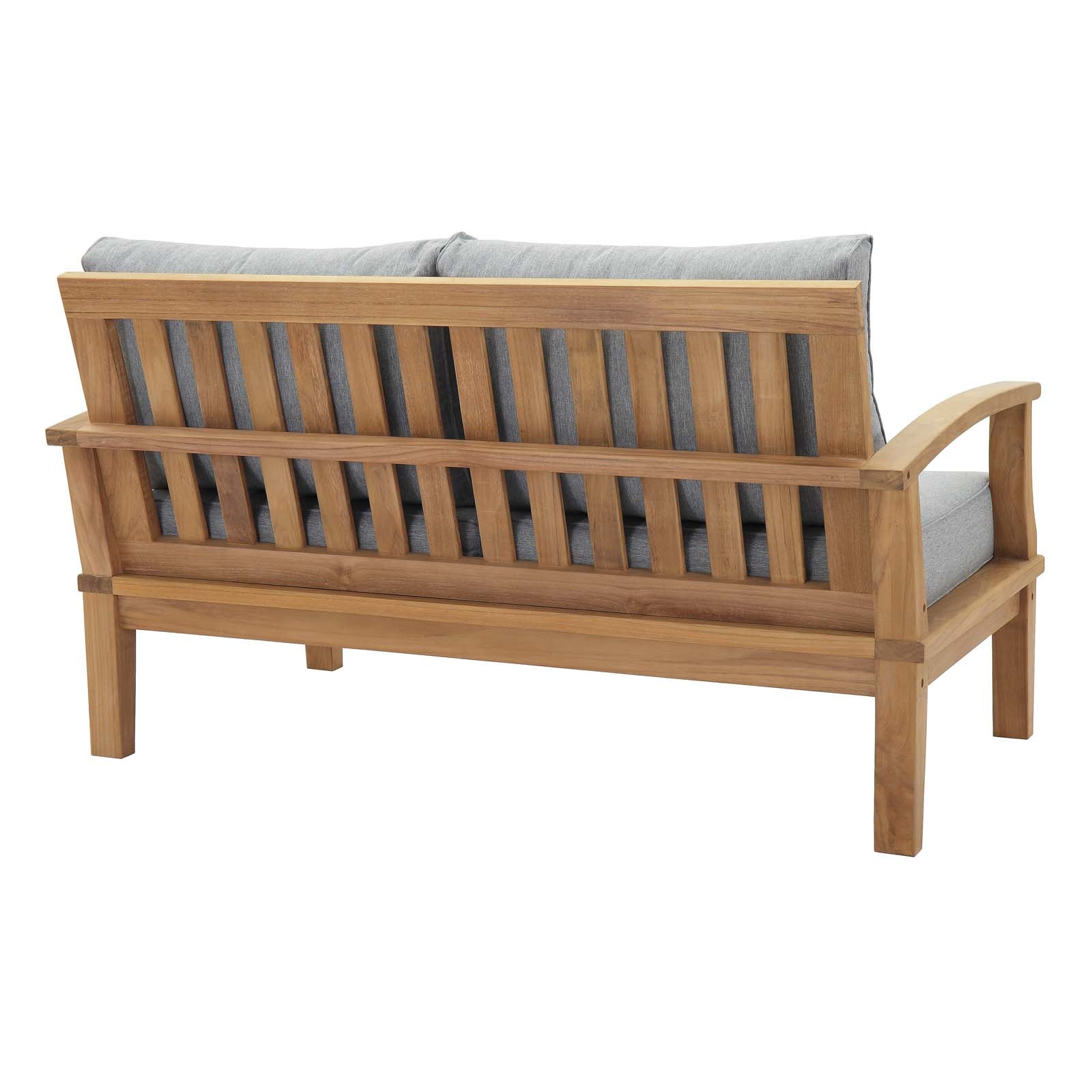 Marina Natural/Gray 4 Piece Outdoor Patio Teak Set - 56x110"