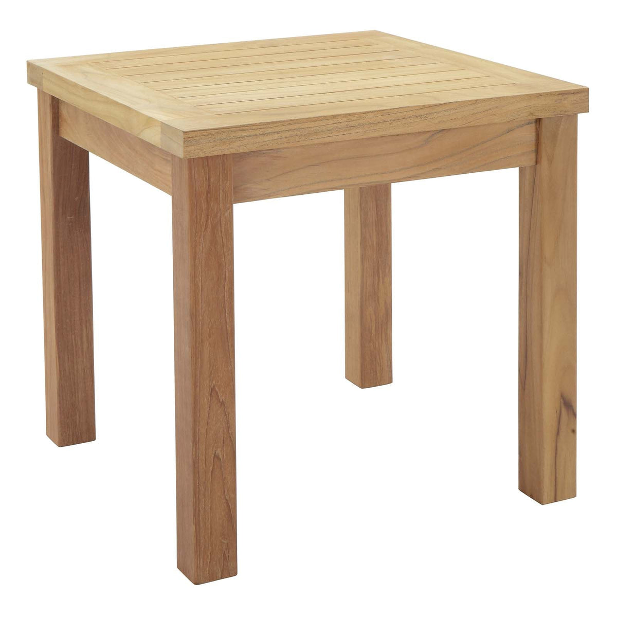 Marina Natural/Navy 3 Piece Outdoor Patio Teak Set - 31.5x84.5"