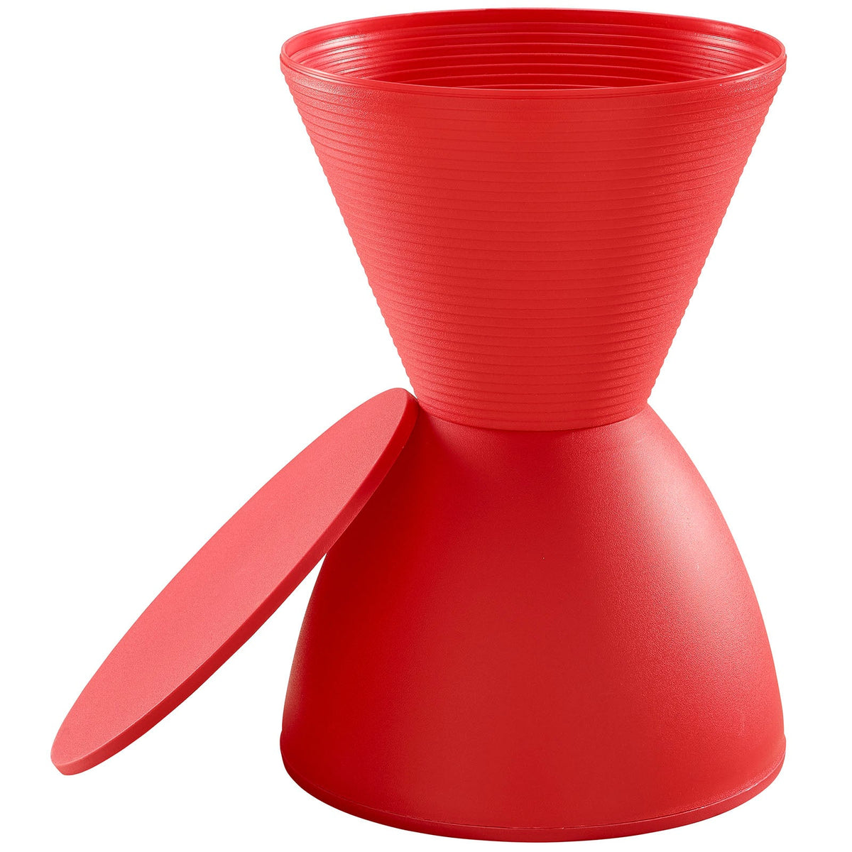 Haste Red Backless Stool