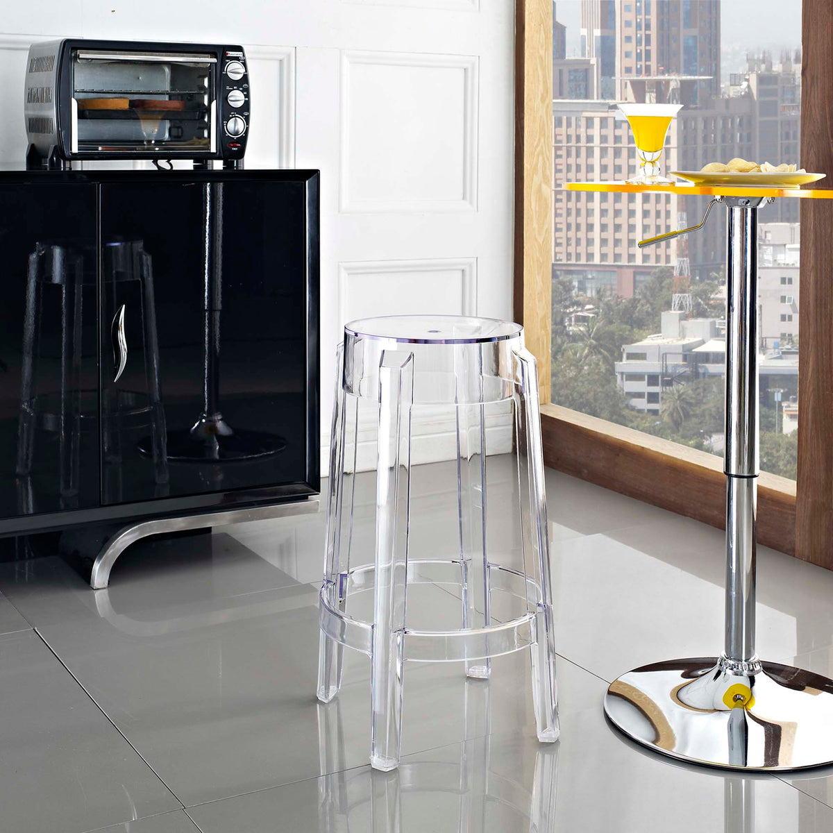 Casper Clear Backless Counter Stool