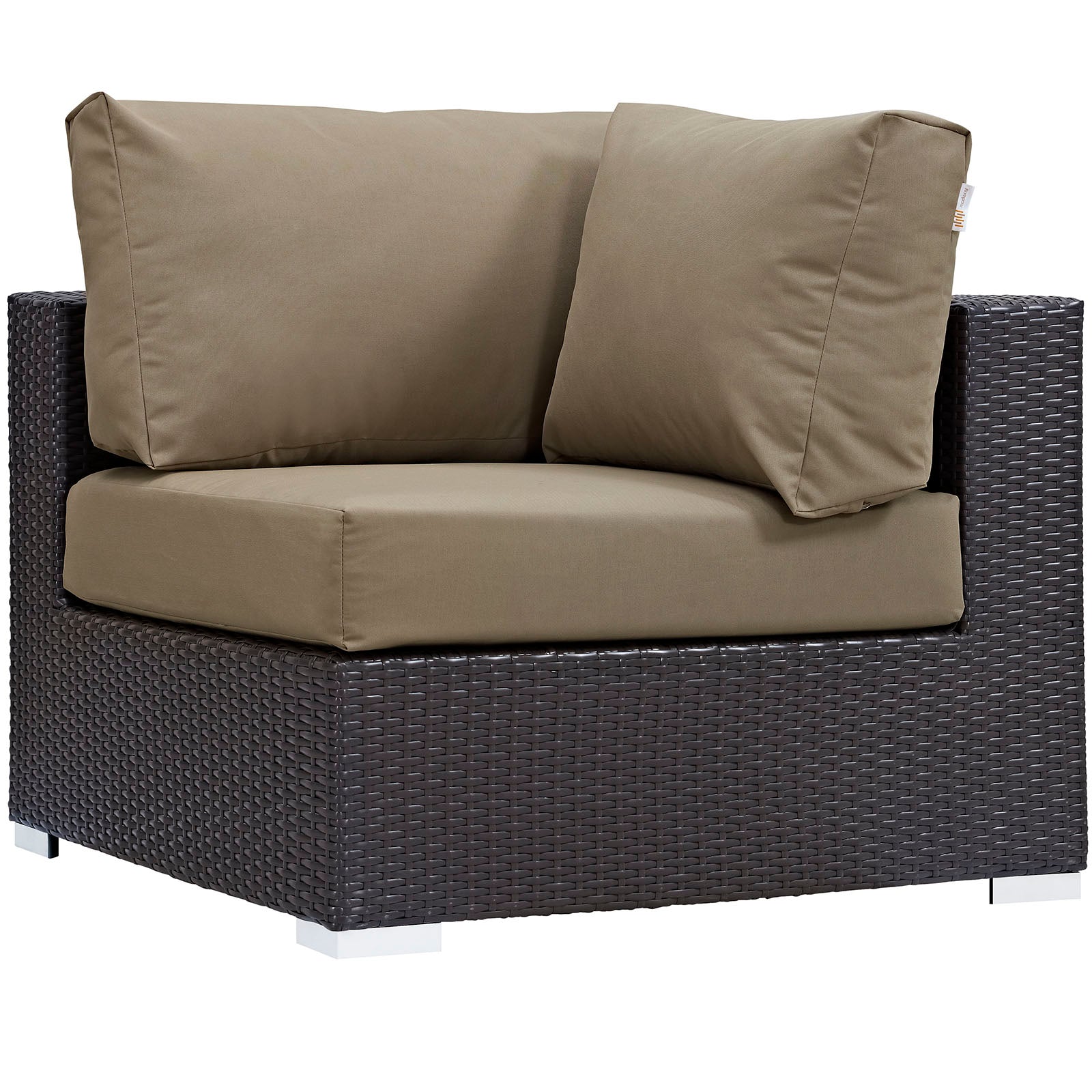 Convene Espresso/Mocha 7 Piece Outdoor Patio Sectional Set - 73x169.5"