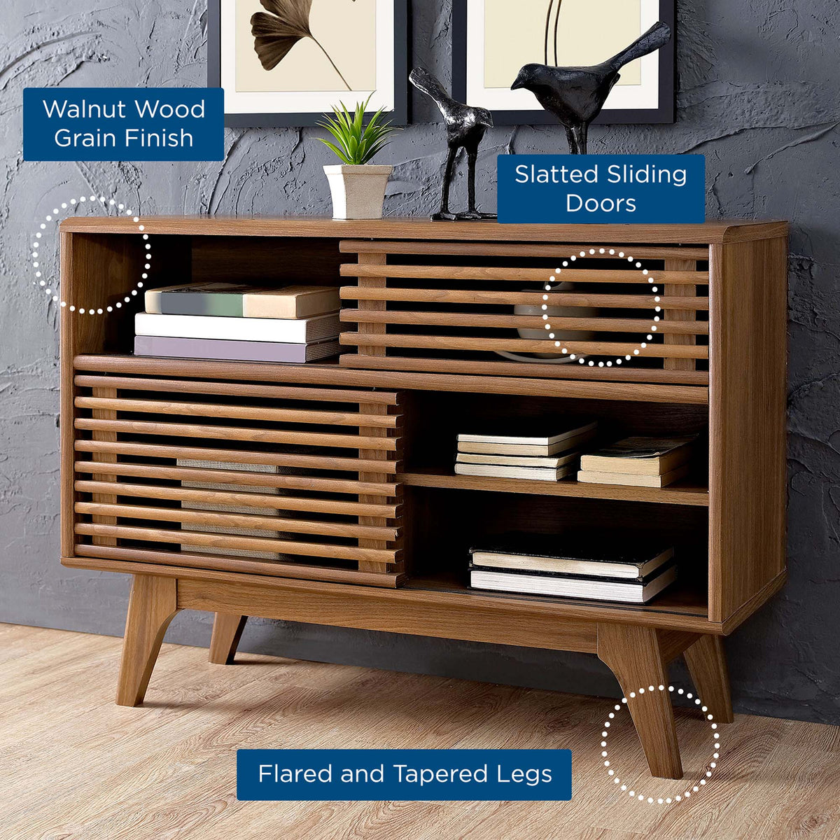 Render Walnut Display Stand