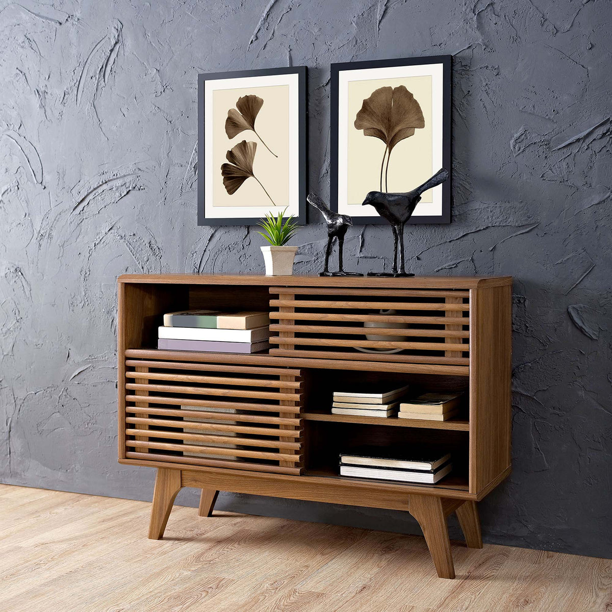Render Walnut Display Stand
