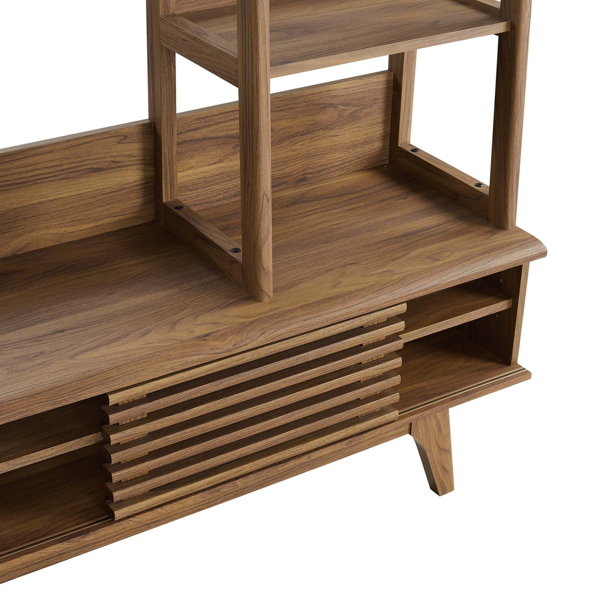 Render Walnut TV Stand Entertainment Center