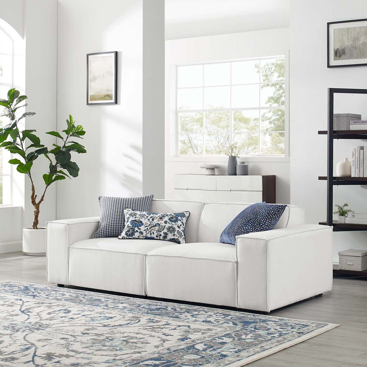 Restore White 2-Piece Sectional Sofa