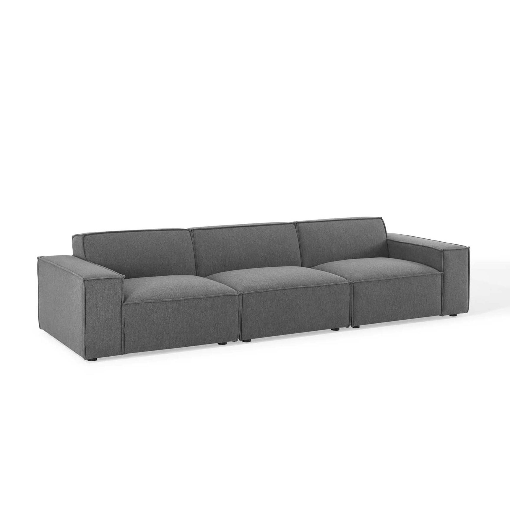 Restore Charcoal 3-Piece Sectional Sofa