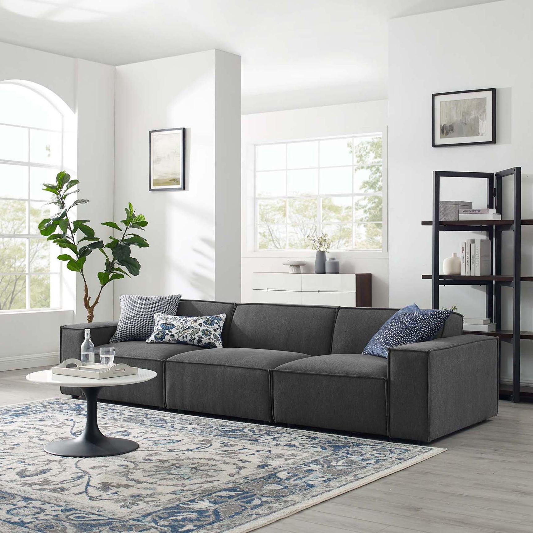 Restore Charcoal 3-Piece Sectional Sofa