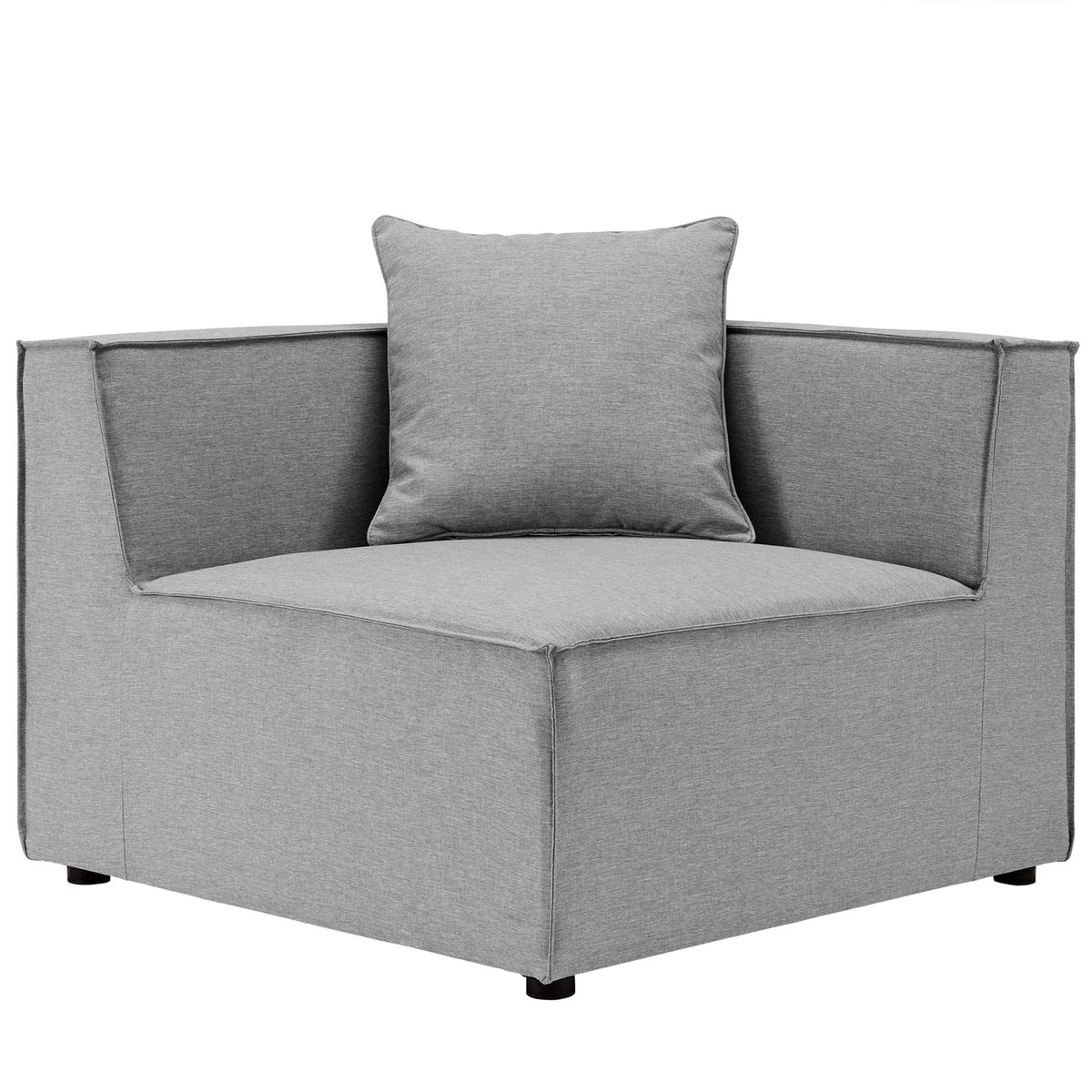 Saybrook Gray 6-Piece Outdoor Patio Upholstered Sectional Sofa - 69x138"