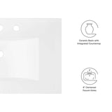 Cayman White 30" Bathroom Sink