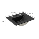Cayman Black 18" Bathroom Sink