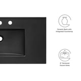 Cayman Black 36" Bathroom Sink